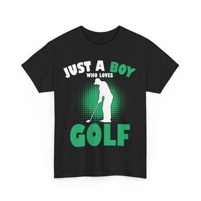 Golfshirt, Nur ein Junge, der Golf liebt Golfen Liebhaber Jungen Männer T-Shirt