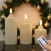 Flameless Candle Flickering with Remote Timer 3D Wick Battery Operated LED Candles for Wedding Halloween Christmas Party Decor