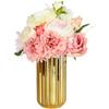 American Striped Golden Vase Flower Arrangement Plant Decoration Electroplating Hydroponic Flower Vase Wedding Home Decoration