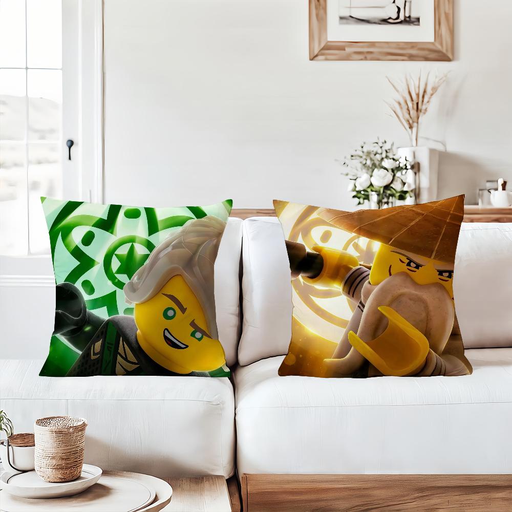 Movie Adventure N-Nin J-Jago Pillow Case Office Cushions Suitable For Sofa Car Bedroom Decorative Cushion Cover