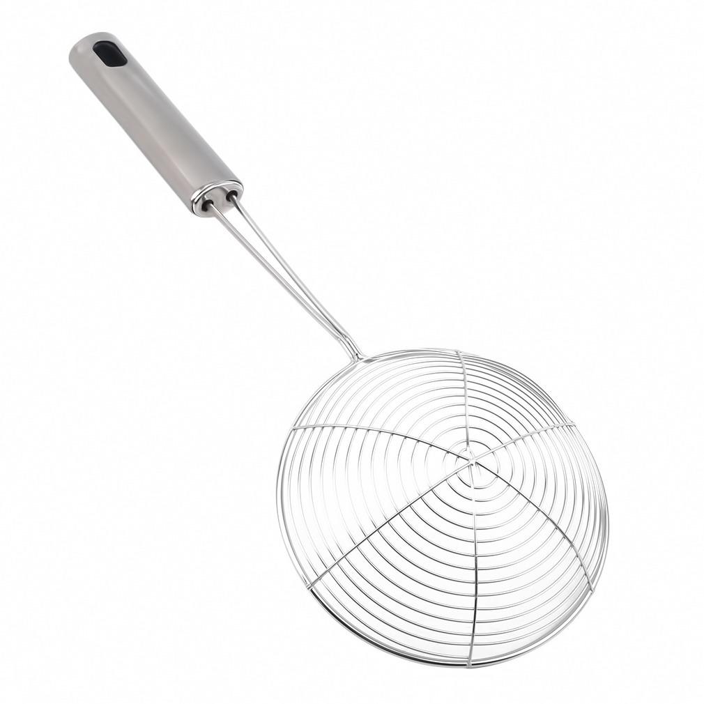 1pc Kitchen Tools Oil Pot Strainer Ladle Skimmer Oval Fine Mesh Stainless Steel for Food Kitchen Accessories French Fries Filter