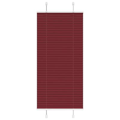 Burgundy Red Pleated Blind 65X100 Cm Fabric Width