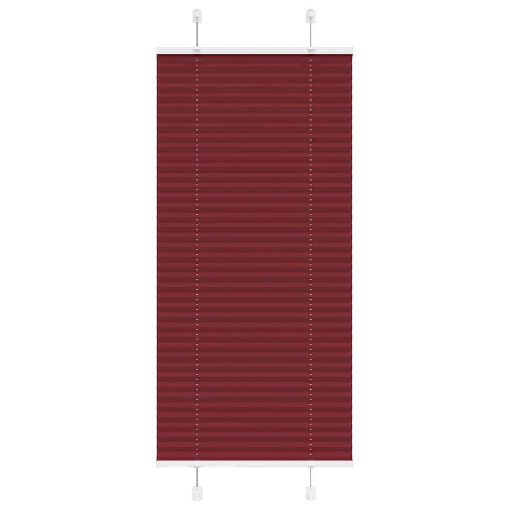 Burgundy Red Pleated Blind 65X100 Cm Fabric Width