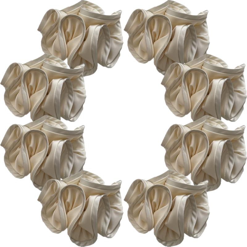 Satin Fungus Edge Hair Ring Female High-end Solid Color Scrunchie High Elastic Hair Accessories