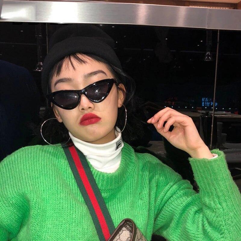 Vintage Cat Eye Sunglasses Women Sexy Retro Small Cat Eye Sun Glasses  Designer Colorful Eyewear For Female