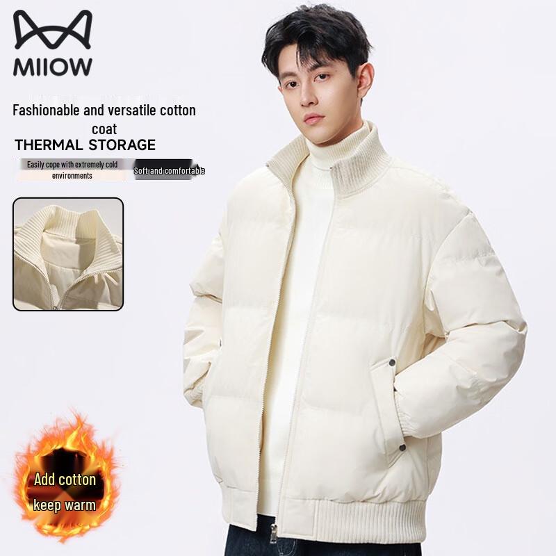 MiiOW Men s Knit Stand-Collar Winter Padded Jacket XL