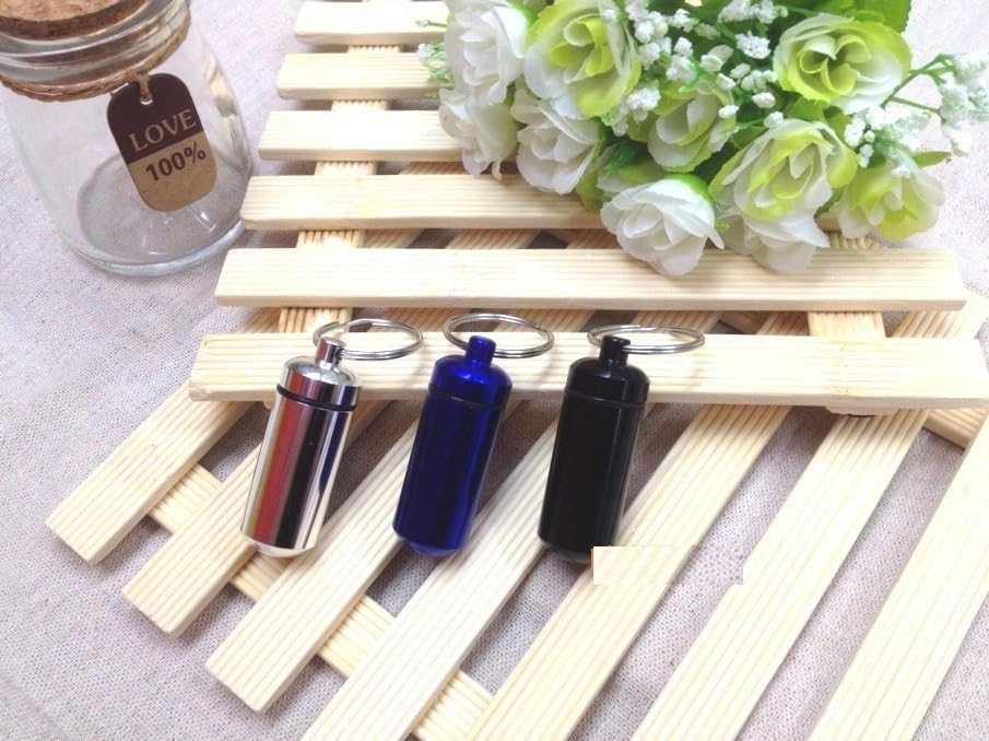 Ashes Case, Pill Case Pendant, Keychain (Pont Du Monde) (Black)