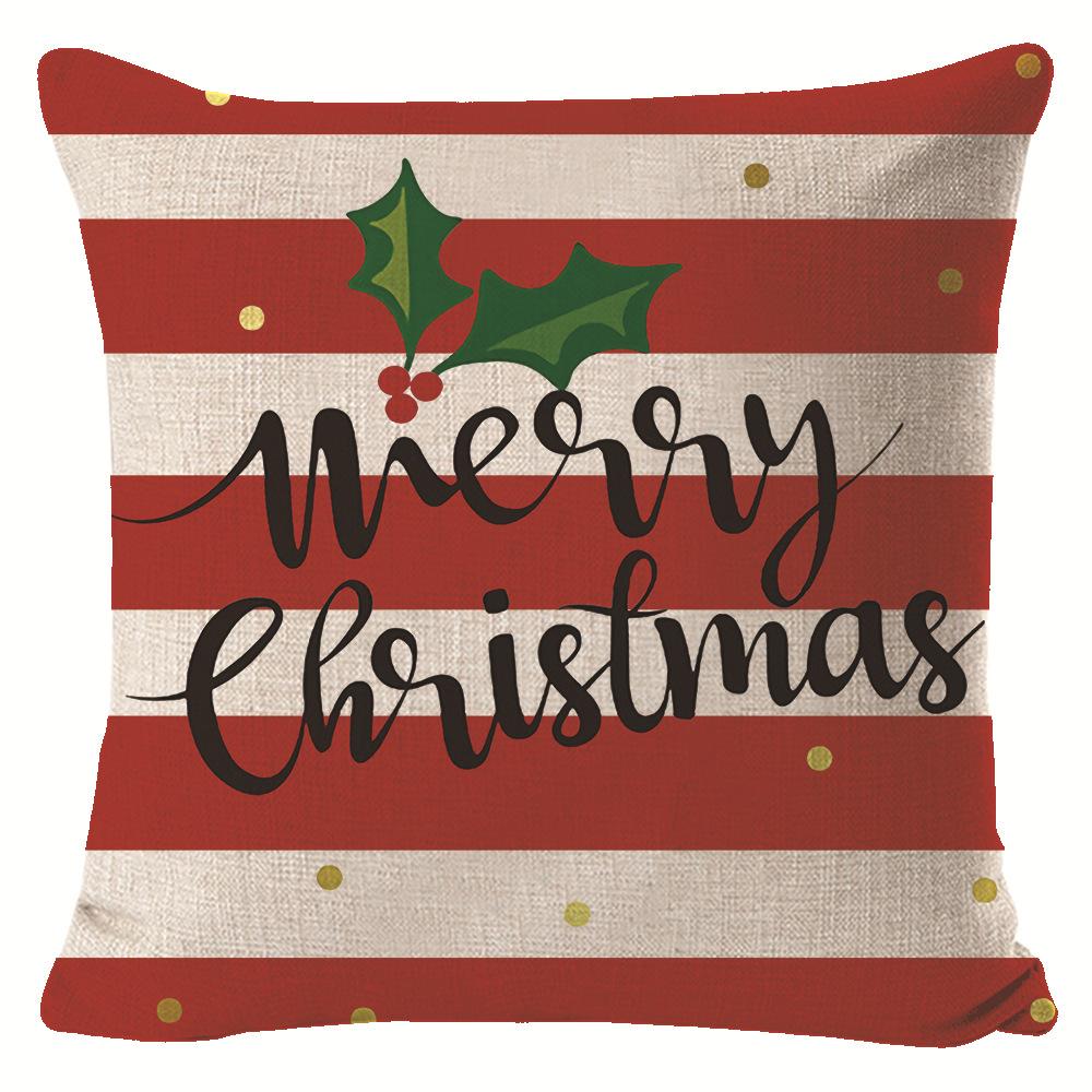 New Christmas Pillow Cover Four-piece Set Pillow Cushion Office Lumbar Backrest Decorative Backrest