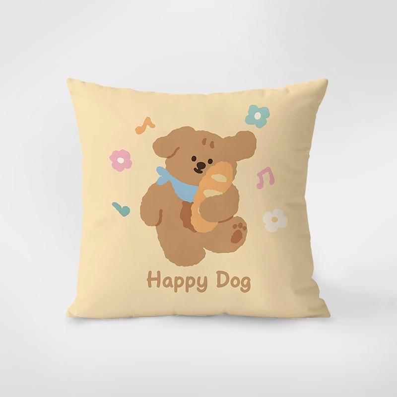 

Мультяшный узор с медведем и слоном, декоративная наволочка, спальня, гостиная, квадратная наволочка для подушки 40x40cm