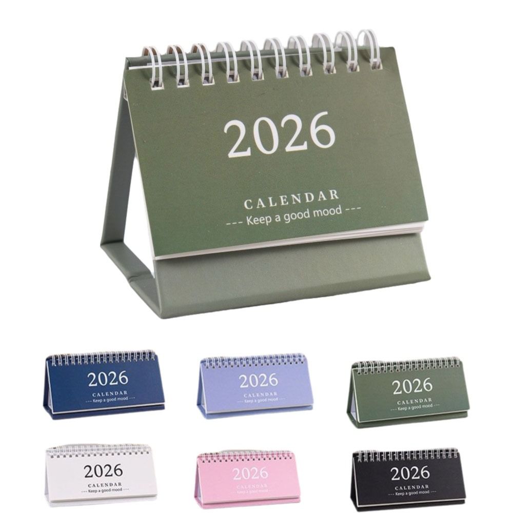 Coil Mini Calendar Desktop Decoration English Calendar Simple Daily Planner  Gifts