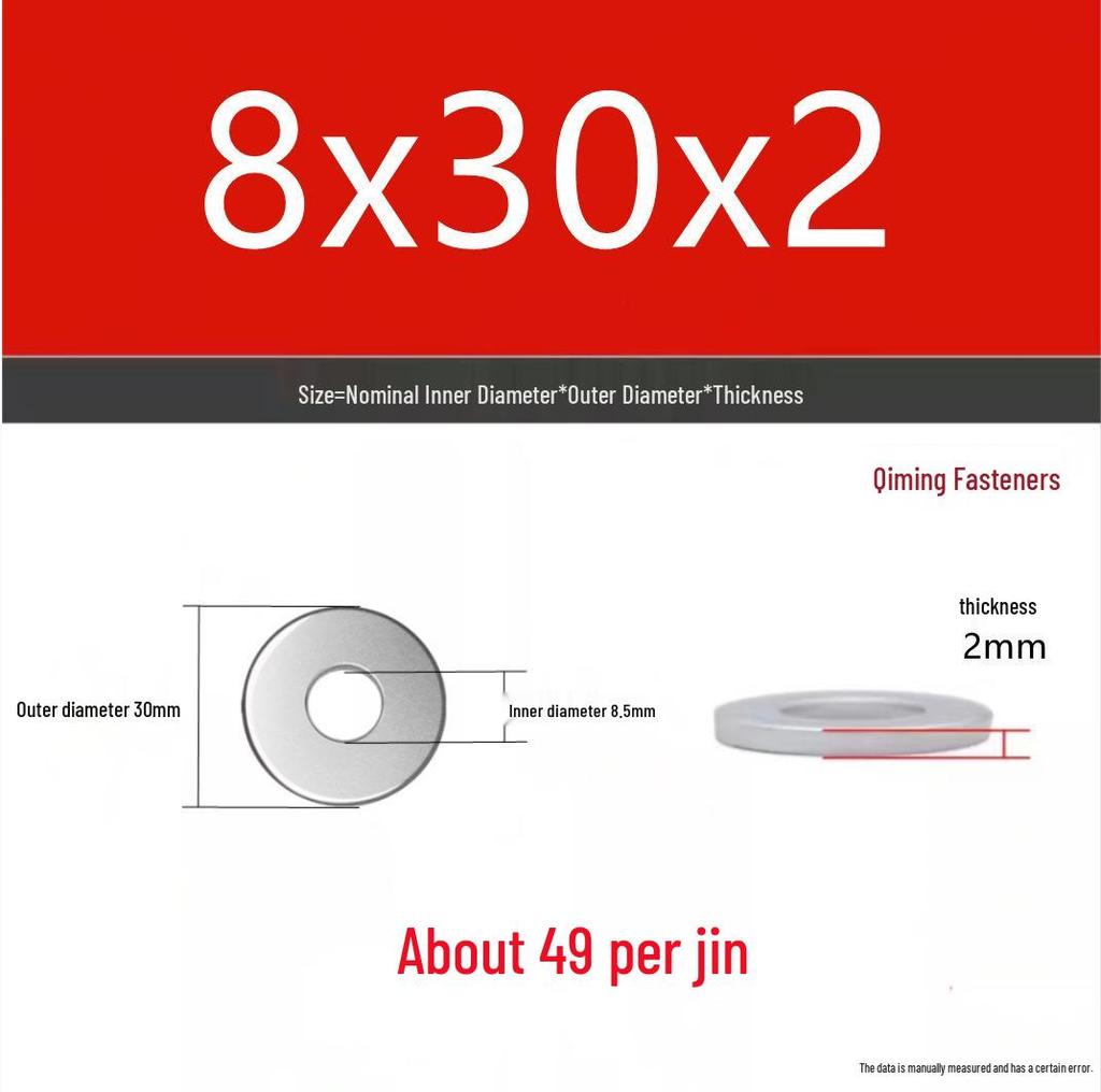 4.8 Grade Galvanized Iron Flat Washer M3-M40 Oversized Metal Screw Gasket Washer