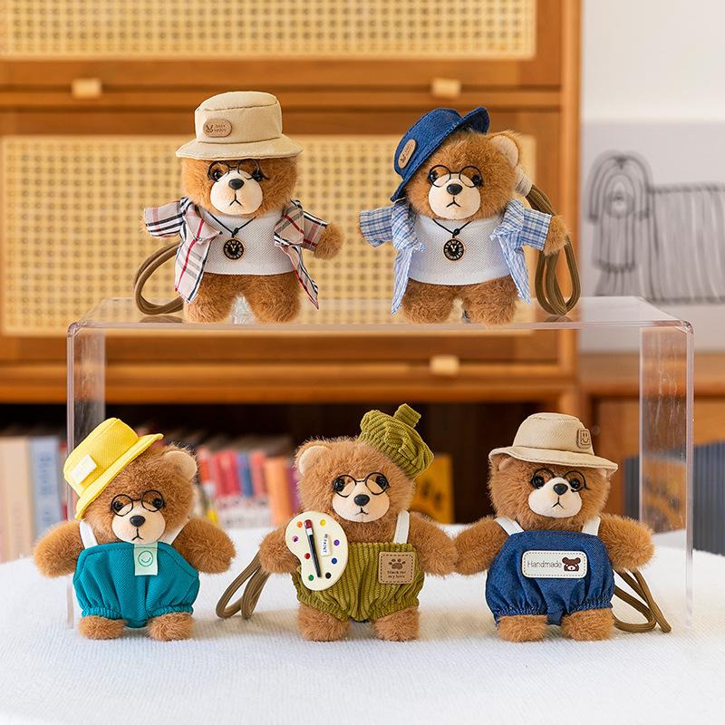 Cartoon Chef Sweatshirt Bear Plush Toy Artist Pendant Backpack Keychain