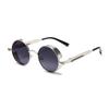 New Fashion Steampunk Metal Shades Original Brand Design Round Decor Sunglasses Chic Vacation Beach Anti UV Sun Glasses