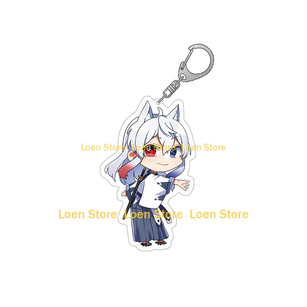 Loen Mini World Vtuber Colorful Peach Official Anime Peripheral Jpapa Noa Tattsun Siva Acrylic Keychain Cute Anime Bag Pendant