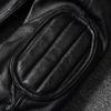 Men's Autumn Winter Leather Jacket Top Layer Clothes Stand Collar Motorcycle Clothes Plus Size