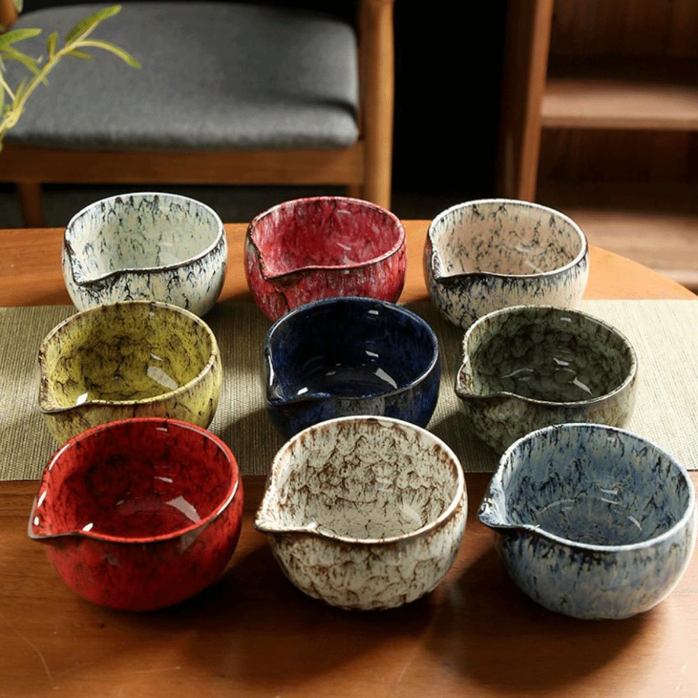 6 Piece/Set Ceramic Matcha Whisk Kit Colored Glaze Technique Matcha Bowl Tea Ceremony