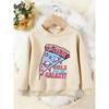 Unisex Kids Crewneck Sweatshirt, Galaxy Pizza Girls Rule The Galaxy Print Pullover, Boys Girls Space Casual Sweatshirt For Kids Over 4 Years Old