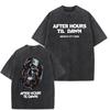 The Weeknd After Hours Til Dawn 2026 Tour Print Vintage Washed T-shirts Unisex Hip Hop Retro Oversized T-shirt Breathable and Comfortable Clothes