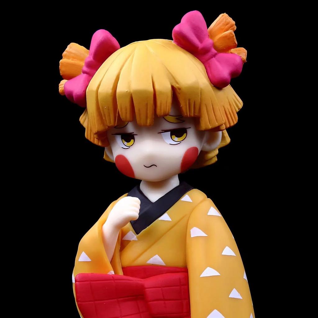 Anime Demon Slayer Cute Figure Tanjirou Hashibira Inosuke Agatsuma Zenitsu Double headed Action Figure Model PVC Christma Gift