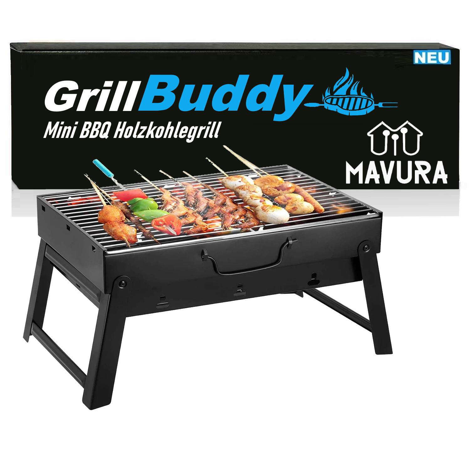 

GRILLBUDDY Міні-барбекю вугільний гриль складний гриль гриль для пікніка настільний гриль валіза