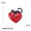 Enamel Cat Pin for Women Unisex Rhinestone Cats Brooch Kitten Lapel Pins Banquet Party Backpack Gifts Jewelry Accessories