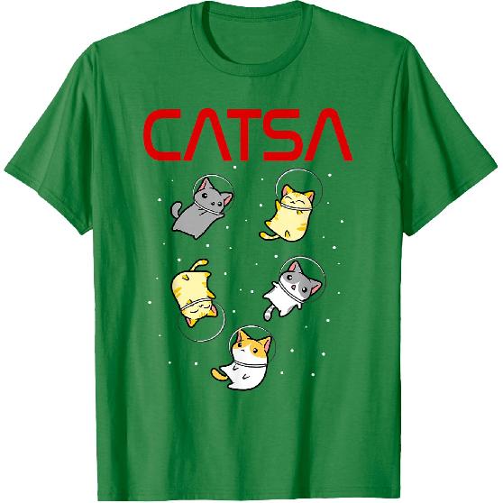 Funny Space Astronaut Cat Gifts Men Cats Space T-Shirt