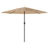 Vidaxl Parasol Ogrodowy Na Stalowym Słupku, Brązowy, 388X388X248 Cm