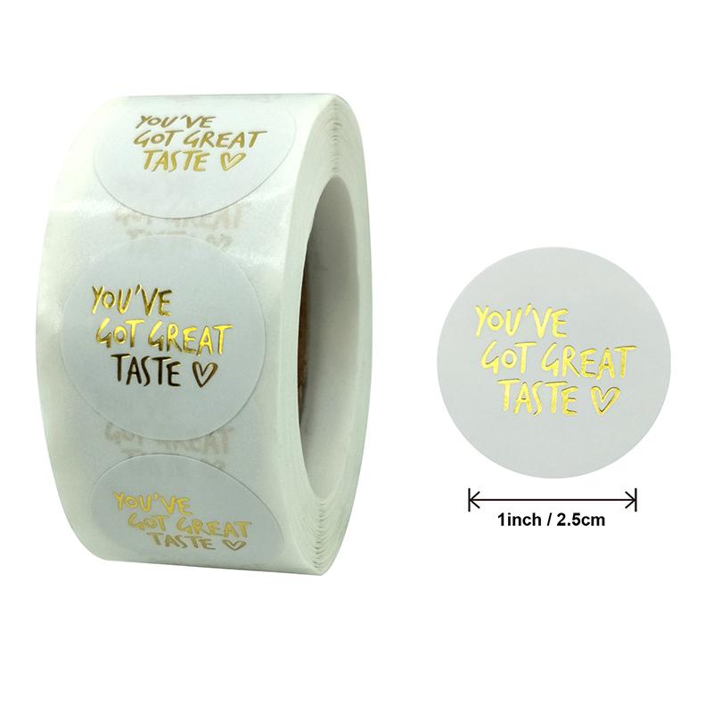 

500 шт./рулон Круглые бронзовые ретро-этикетки Наклейки для выпечки своими руками Крафт-бумага Запечатывающие наклейки