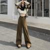 2024 Autumn/Winter Maillard Wear High Waist Wide Leg Jeans Women'S American Casual Versatile Floor Pants
