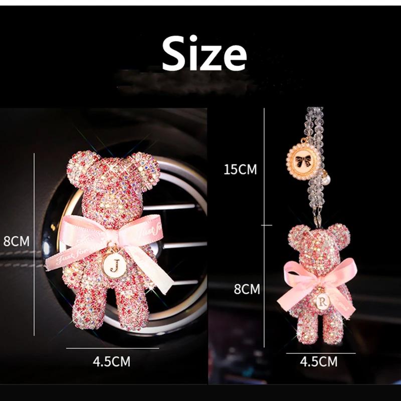 New Car Bear Air Freshener and Bear Auto Rearview Mirror Pendant Air Vent Perfume Parfum Flavoring for Auto Interior Accessories