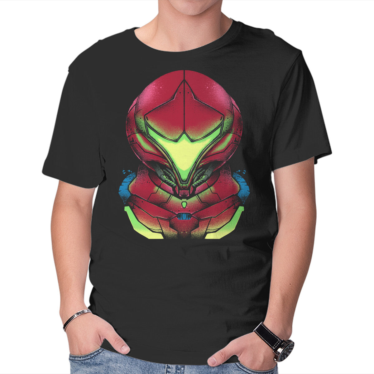 Unisex Crew Neck T-Shirt Metroid Dread Graphic Short Sleeve Casual Tee M