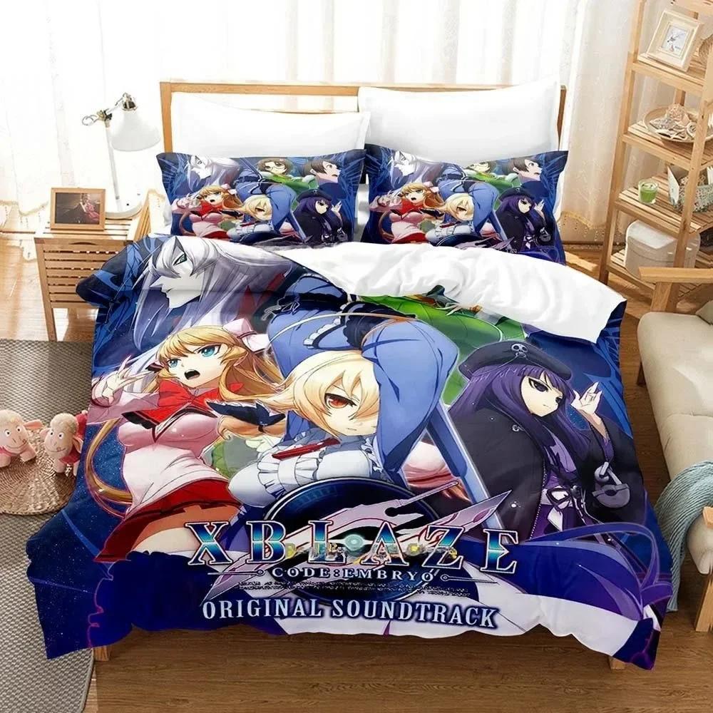 

3d Game XBlaze Lost Memories Beding Set Print Bed Linen Set With Pilowcase Bed Soft Duvet Cover Soft Single Double Quen Super King-Sized Dimensionsd 100*200cm Single