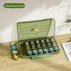 Portable Pill Box - Weekly Medicine Organizer with Large Capacity and 3-Daily Compartments