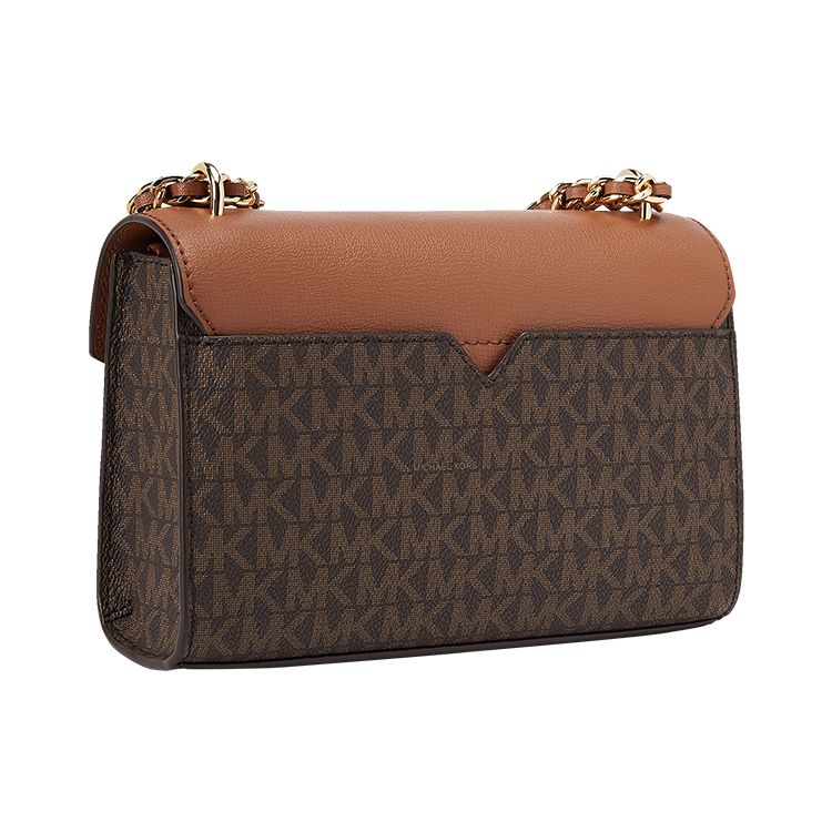 Michael Kors Classic Monogram Chain Tassel Commuter Fashion Color Block Flap Leather Shoulder Crossbody Bag Small Women bags 35T0GXOC1B-200