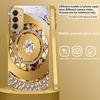 Goldene Pferde-Skulptur Für Samsung A 31 32 A33 A34 35 14 A15 13 A16 25 26 50 52 53 54 55 56 70 71 72 73 Goldene Glas-Handyhülle