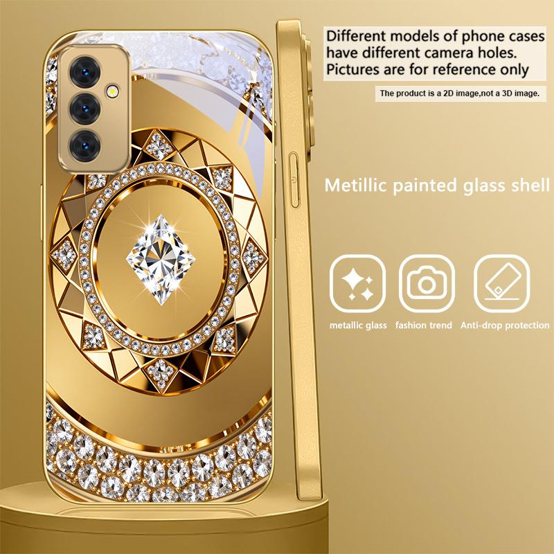 

Golden horse sculpture For Samsung A 31 32 A33 A34 35 14 A15 13 A16 25 26 50 52 53 54 55 56 70 71 72 73 Golden glass phone case Galaxy A73 5G