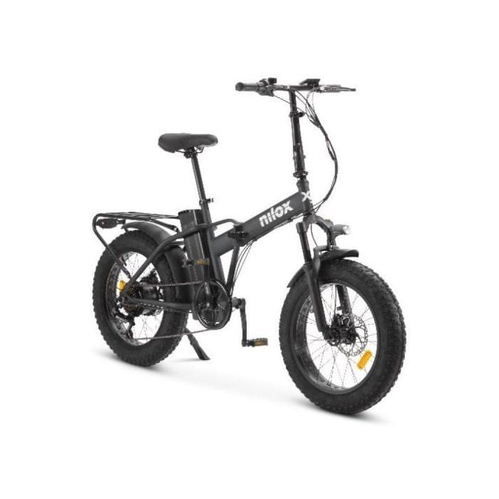 Bicicleta Eléctrica Nilox X8 Pro Plegable 250W 70km Autonomía 20" 6 Velocidades LCD Acero Negro