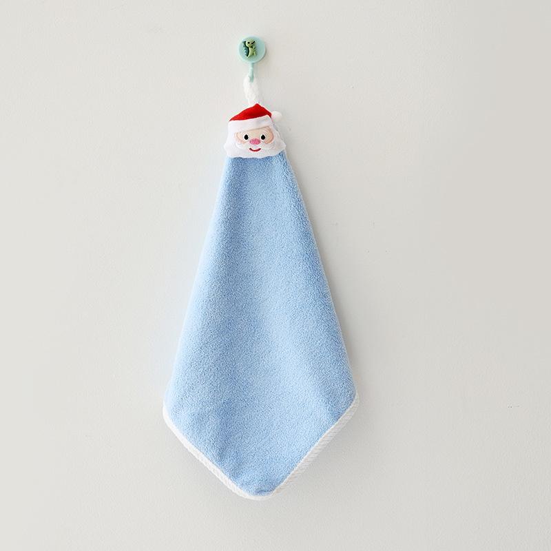 Kinder Weihnachten Stil Handtuch Cartoon Elch Schneemann Weihnachtsmann Weihnachten Baum Samt Handtuch Bad Hängen Handtuch Adsorption Tuch