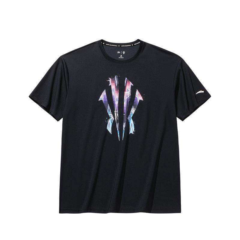 

Anta Kyrie Series Basketball Logo Print Classic Simple Fashion Trendy Versatile Casual Comfortable Crew Neck Pullover Loose Couple T-Shirt 972621107-2 XS