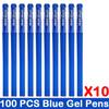 10/100 PCS Roise Retractable Gel Pens Set Black/Red/Blue Ink Ballpoint for Writing Refills Office School Supplies Stationery