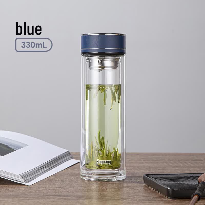 Fuguang Double Wall Glass Tea Infuser Bottle