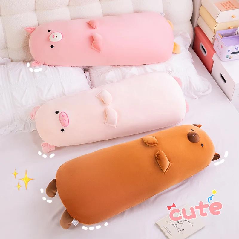 Cartoon Animal Plush Pillow Stuffed Capybara Alpaca Pig Toys for Children Soft Stuffed Animal Kawaii Baby Dolls Birthday Gifts