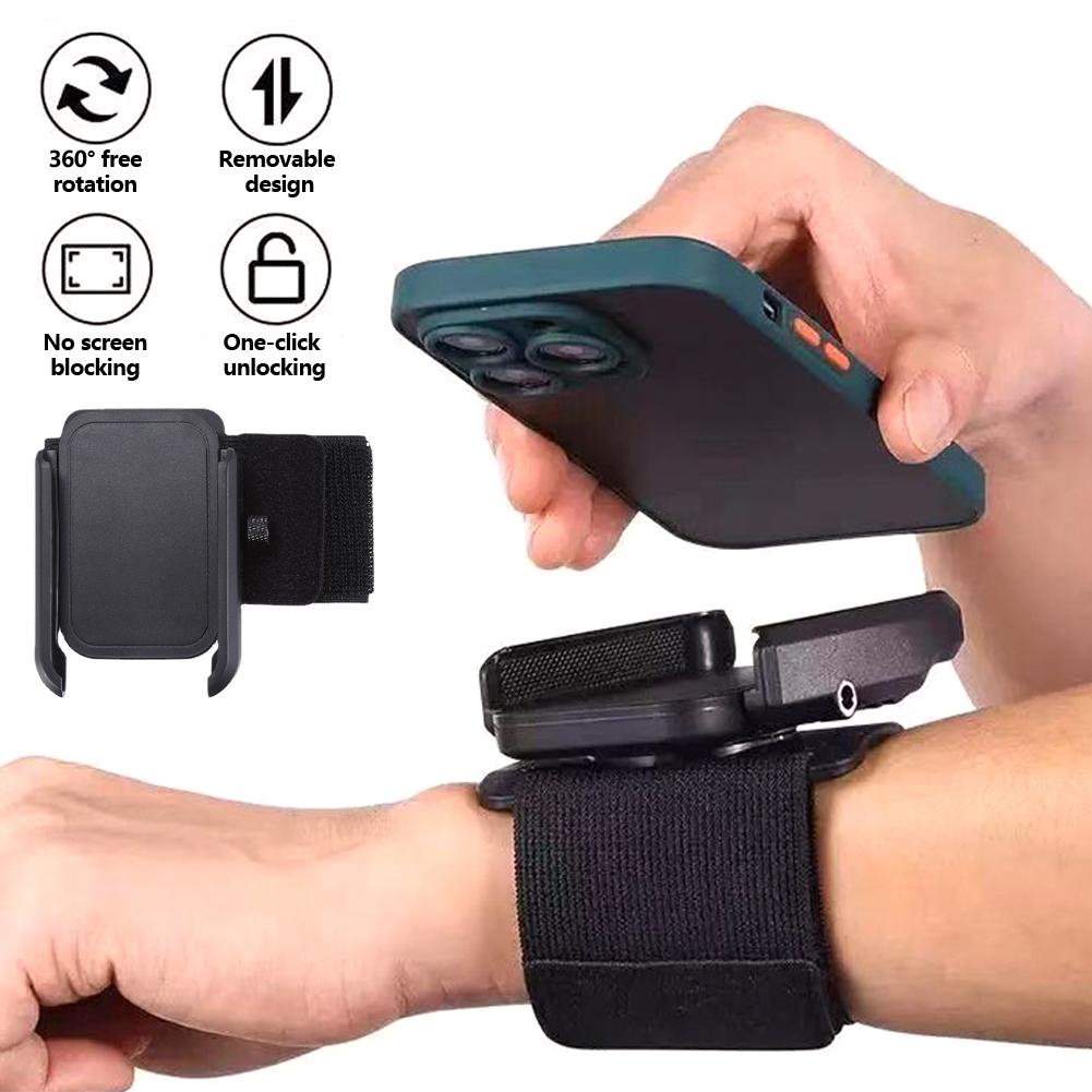 Universelles Verstellbares Rotierbares Armband für Handgelenk Arm Telefonhalter Für Outdoor Laufen Tanzen Sport Abnehmbarer Halter mit Sicherem Riemen