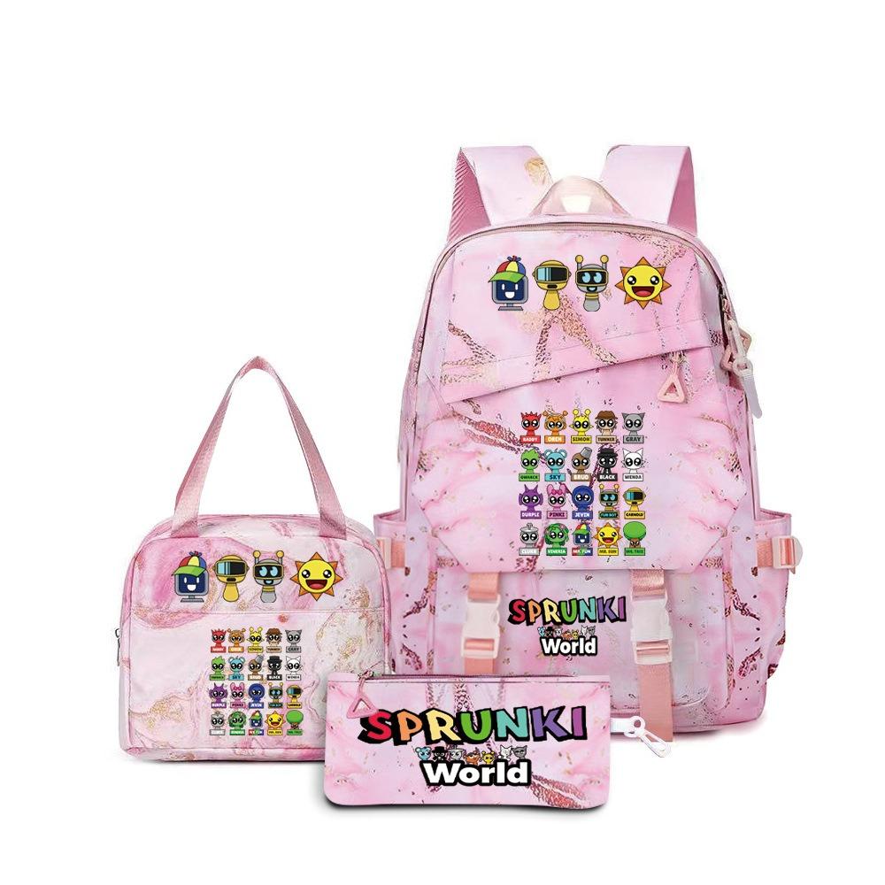 Rhythm Box Music Game Backpack Student Children Cute School Bag Three-piece Lunch