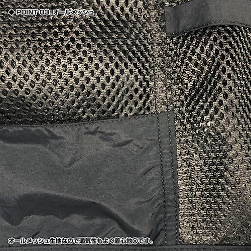 [Osaka Fishing Tackle] Fishing Vest All Mesh Vest Black