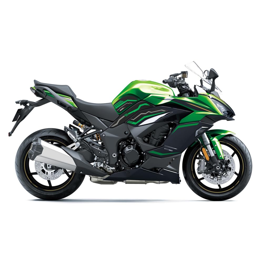 3D Gel Tank Pad Protector Knee Tank Side Protector Sticker Paint Protection for Ninja 1100SX 2020-2025 Motorcycle (Green) [Parallel Import]