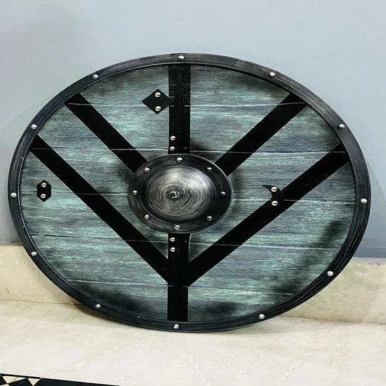 Viking Shield Authentic Battleworn Wooden Warrior Shield 60.96 Cm Home Office Wall Decorative