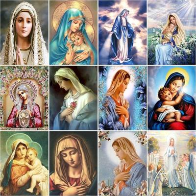 Diamant Stickerei Jungfrau Diy Diamant Malerei Kreuzstich Diamant Mosaik Religion Figur Bild von Strass
