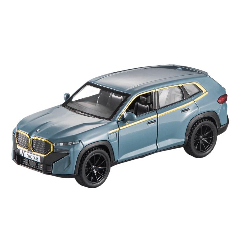 1/32 BMW THE XM SUV Alloy Car Model Sound and Light Pull Back Children's Toy Collectibles Birthday Gift