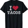 New Limited Trendy Vintage I Love Tacos T Shirt